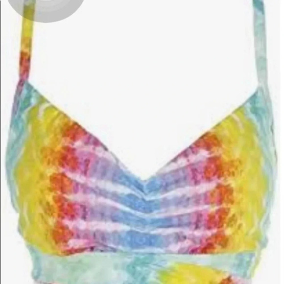 Bleu Rod Beattie Multi Color Swimsuit Top Size 34D and Bottom Side 10 - Picture 4 of 9